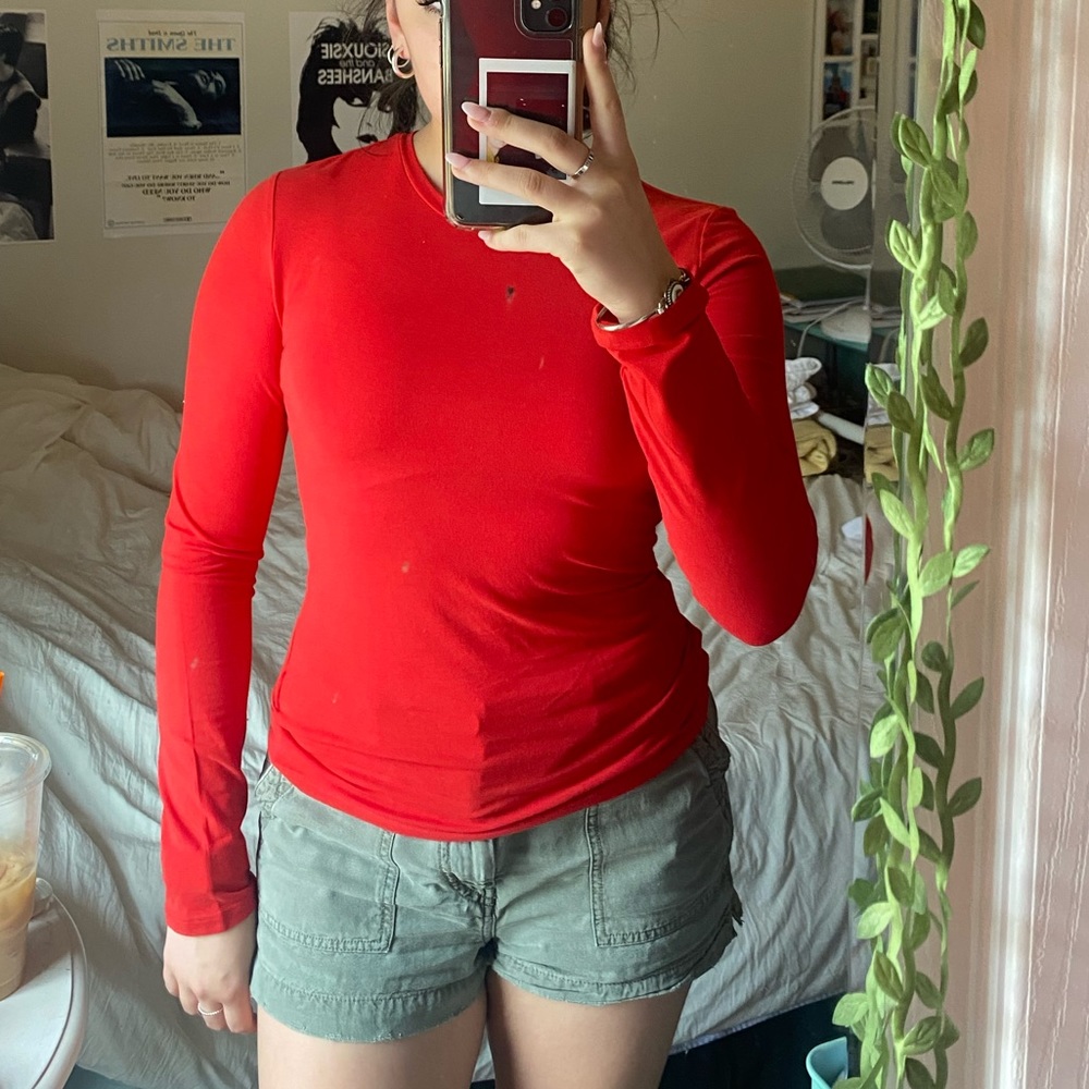 h&m long sleeve tight fit top, never worn